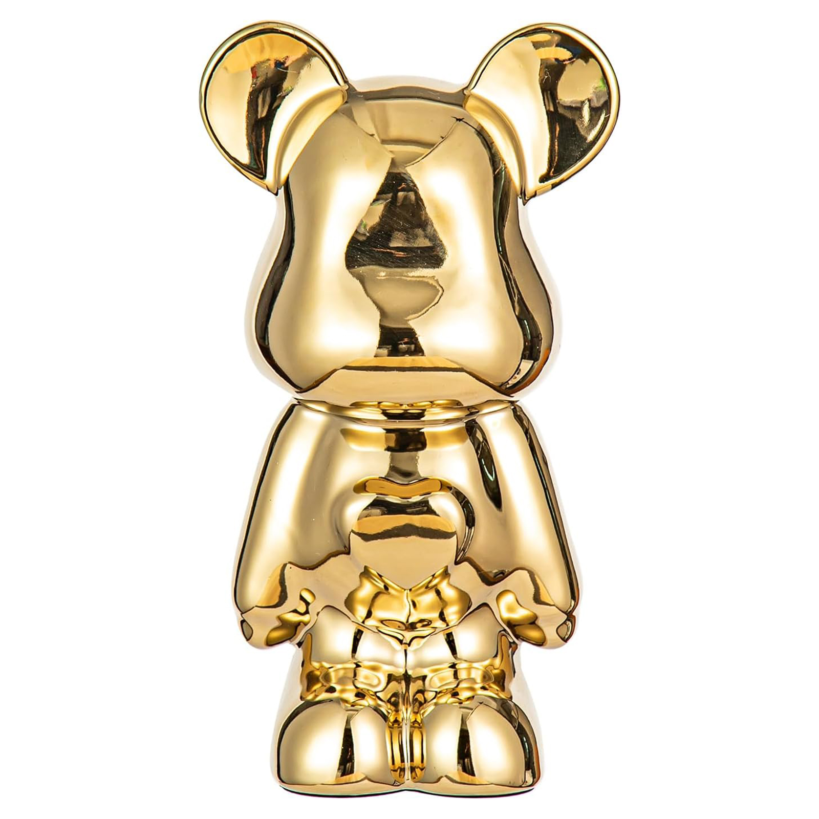 Wholesale Customizable Glazed Ceramic Bear Statue Handcrafted Animal Sculpture for Home Garden Decor