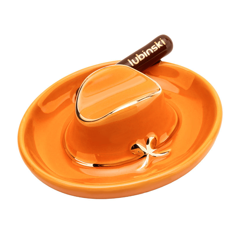 Customized ceramic creative cigar holder, cowboy hat cigar ashtray