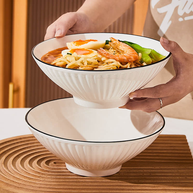 Japanese Lamian Noodles bowl, ceramic instant noodle bowl can be customized