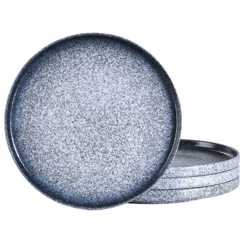 High quality ceramic circular plate set 8/10 inch ceramic steak plate, salad dessert plate