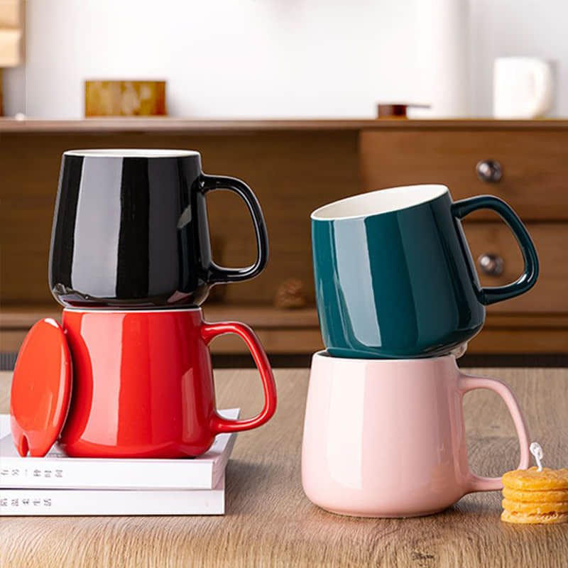 400ml DIY Design Tea Cups Customized Logo Porcelain Milk Mugs Sublimation Ceramic Coffee Cup