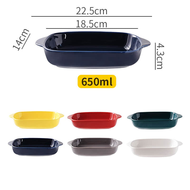 Household Ceramic Oven Microwave Oven Baking Bowl Ceramic Plates Tableware Creative Ceramic Plates