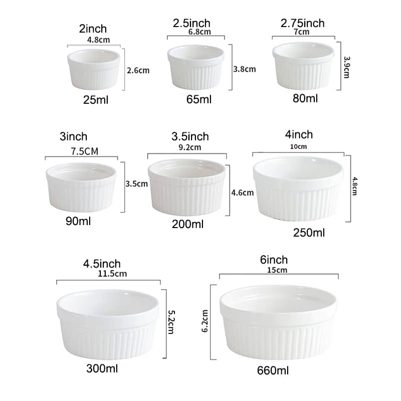 Mini multifunctional ceramic pudding bowl, baking and baking bowl, steamed egg dessert bowl