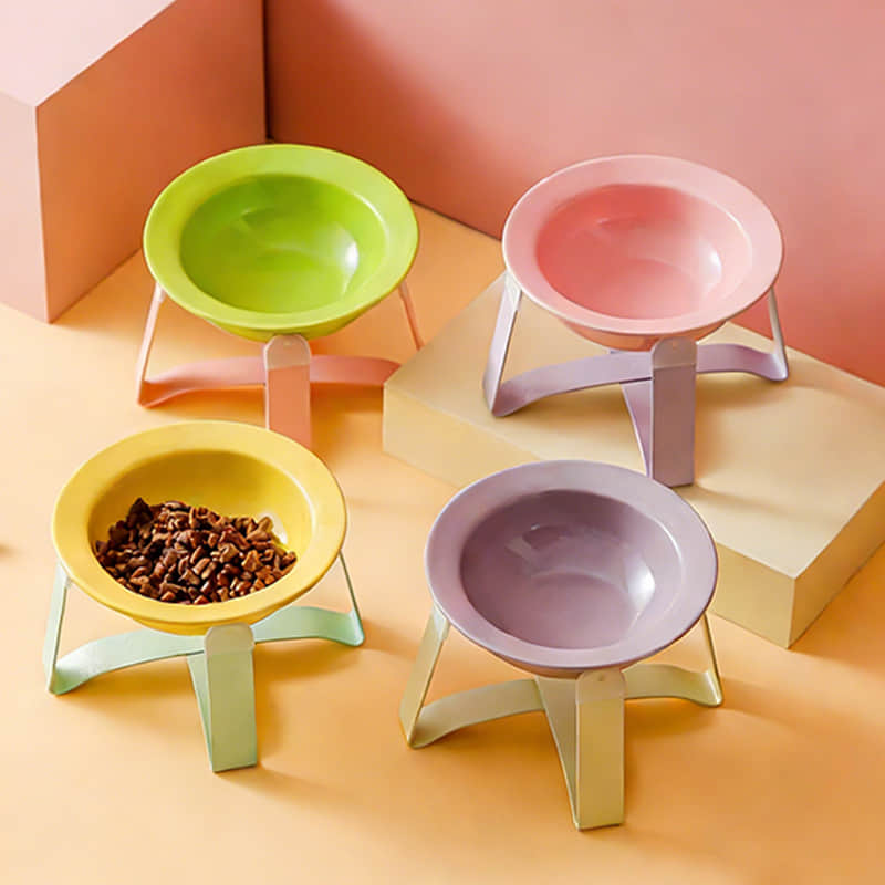 Custom Logo Ceramic High Quality Multicolour Elevated Dog & Cat Food Bowl Pet Bowls & Feeders