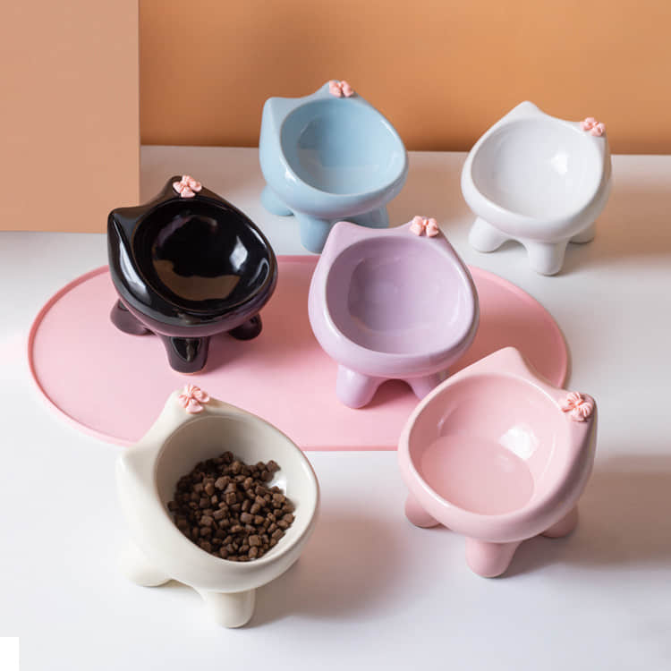 Super cute handmade ceramic cat bowl, dog bowl, cat food bowl, cat basin, pet supplies