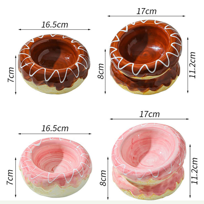 Pet Bowl Ceramic Elevated Cat Food Water Bowl Ceramic Tilted Cat and Dog Water Bowl