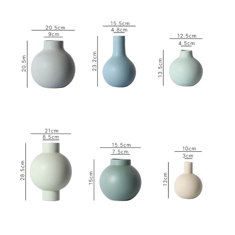 Nordic Matte Frosted Modern Living Room Decoration Custom Unique Small Ceramic Porcelain Flower Vase