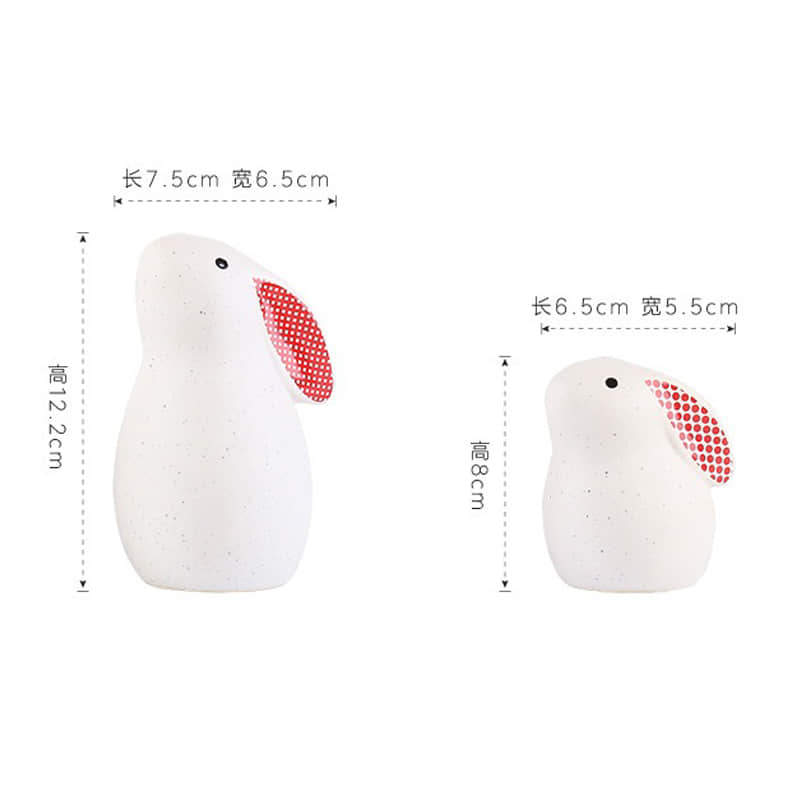 Lovely Rabbit Furnishing Style Decorations Art Small Table Top Decoration Bunny Gift