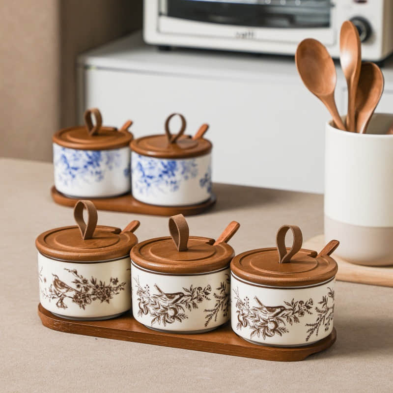 Ceramic sealed Storage Jar with Lid Moisture-proof Coffee and Tea Storage Jar Home Bean Storage Jar