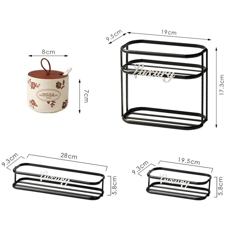 Hanging ceramic seasoning jar, kitchen seasoning jar, salt jar, dust-proof seasoning box