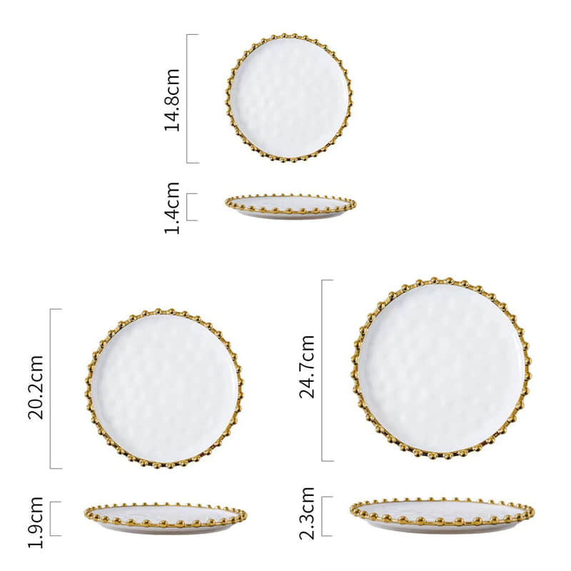 Ceramic Family Steak Plate Phnom Penh Dessert Plate Breakfast Dim Sum Fruit Salad Plate