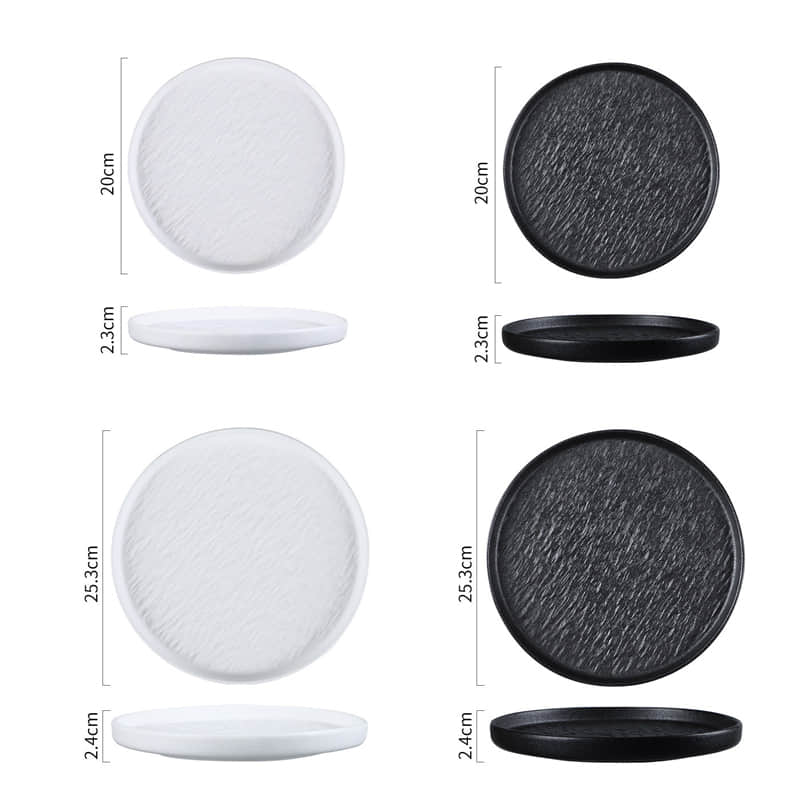 European Modern White Ceramic Dinner Plates Matte Dinner Plates Ceramic Set Steak plate