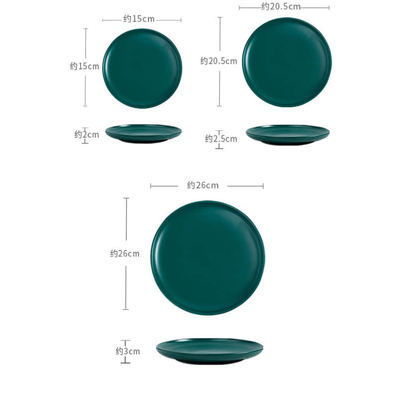 Creative Plates Ceramic Round Tableware Porcelain Steak Food Serving Restaurant Dinner Plate