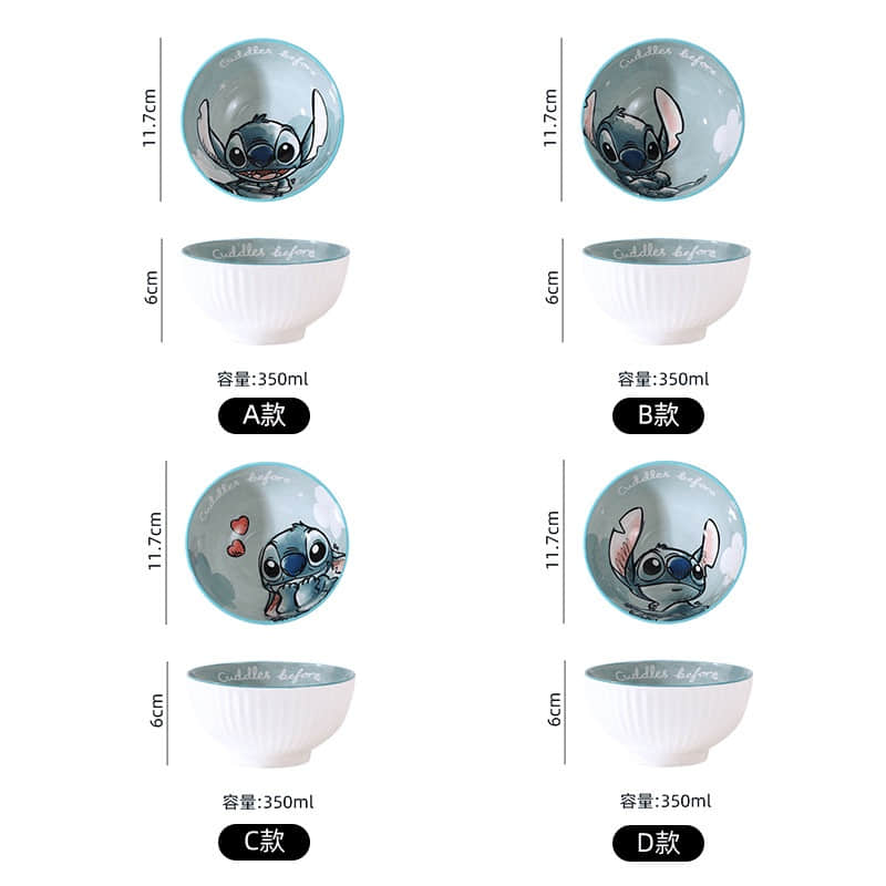 Ceramic Bowls Household Bowls Plates and Tableware Children's Cute Soup Rice Bowls