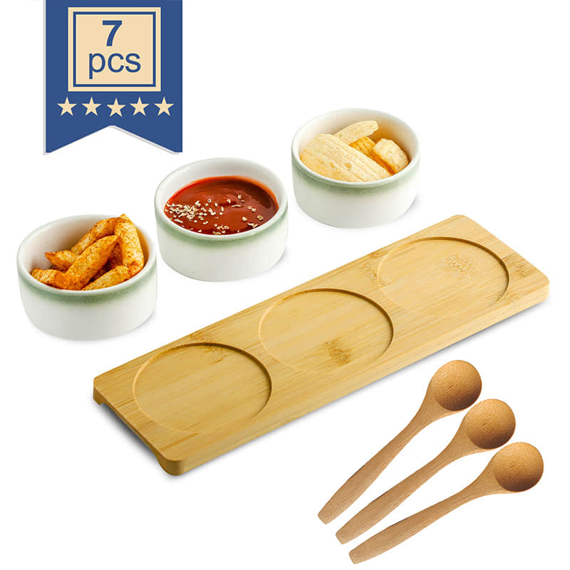  Creative ceramic dipping dish with mold tray, used for snacks, fruits, and snack bowls