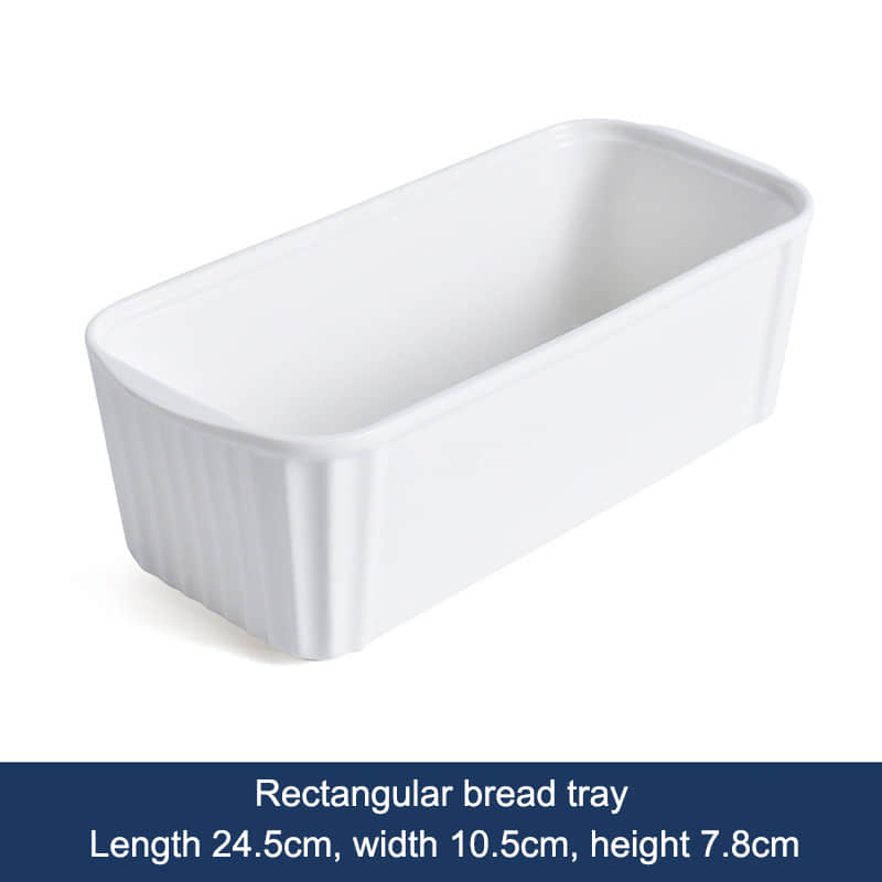 OEM/ODM Rectangular Household Ceramic Bread Baking Plate Ceramic Bread Baking Deep Baking Pan